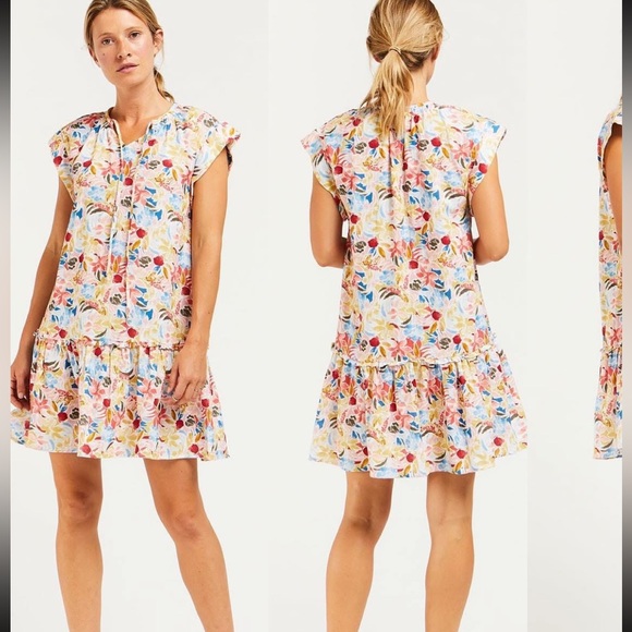 Velvet Heart Dresses & Skirts - Velvet Heart floral Cindy sleeveless drop waist cotton dress